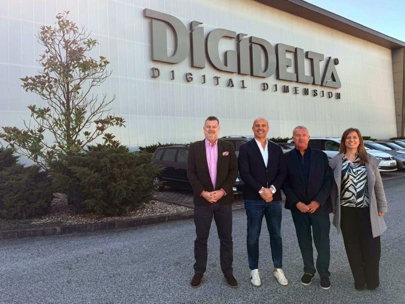 Damien Clarke, Sales Director, UFABRIK; Armando Mota, Chief Executive Officer, Digidelta; Robin East, Group Chief Commercial Director, UFABRIK; Brigida Lucas, Sales Executive, Digidelta.